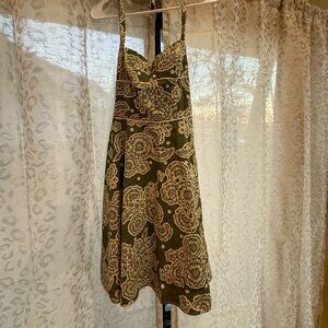 Vintage Inspired Floral Halter Style Dress